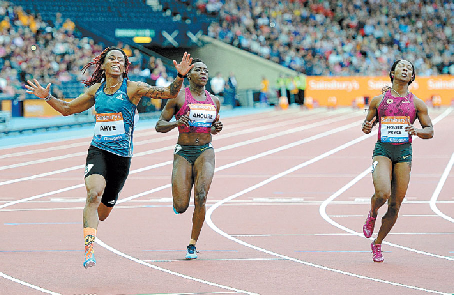 Ahye beats Fraser-Pryce in Glasgow GP 100m