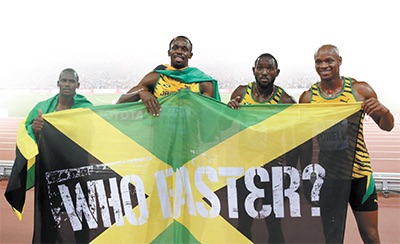 Bolt points to Rio...with more gold in his hands