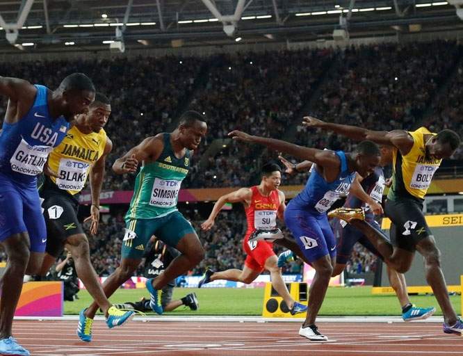 BOLT BEATEN! Party pooper Gatlin snatches gold