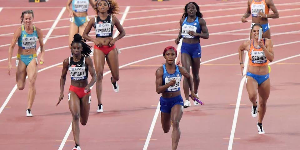 Kamaria Durant Reyare Thomas Womens World Championships Doha 2019